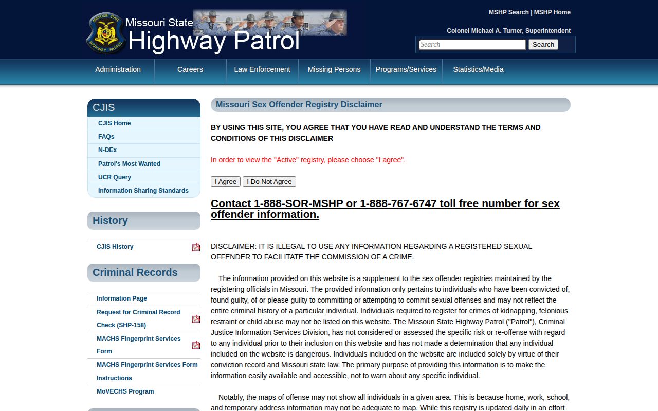 Stoddard County released inmate mugshot and MSHP registry limits