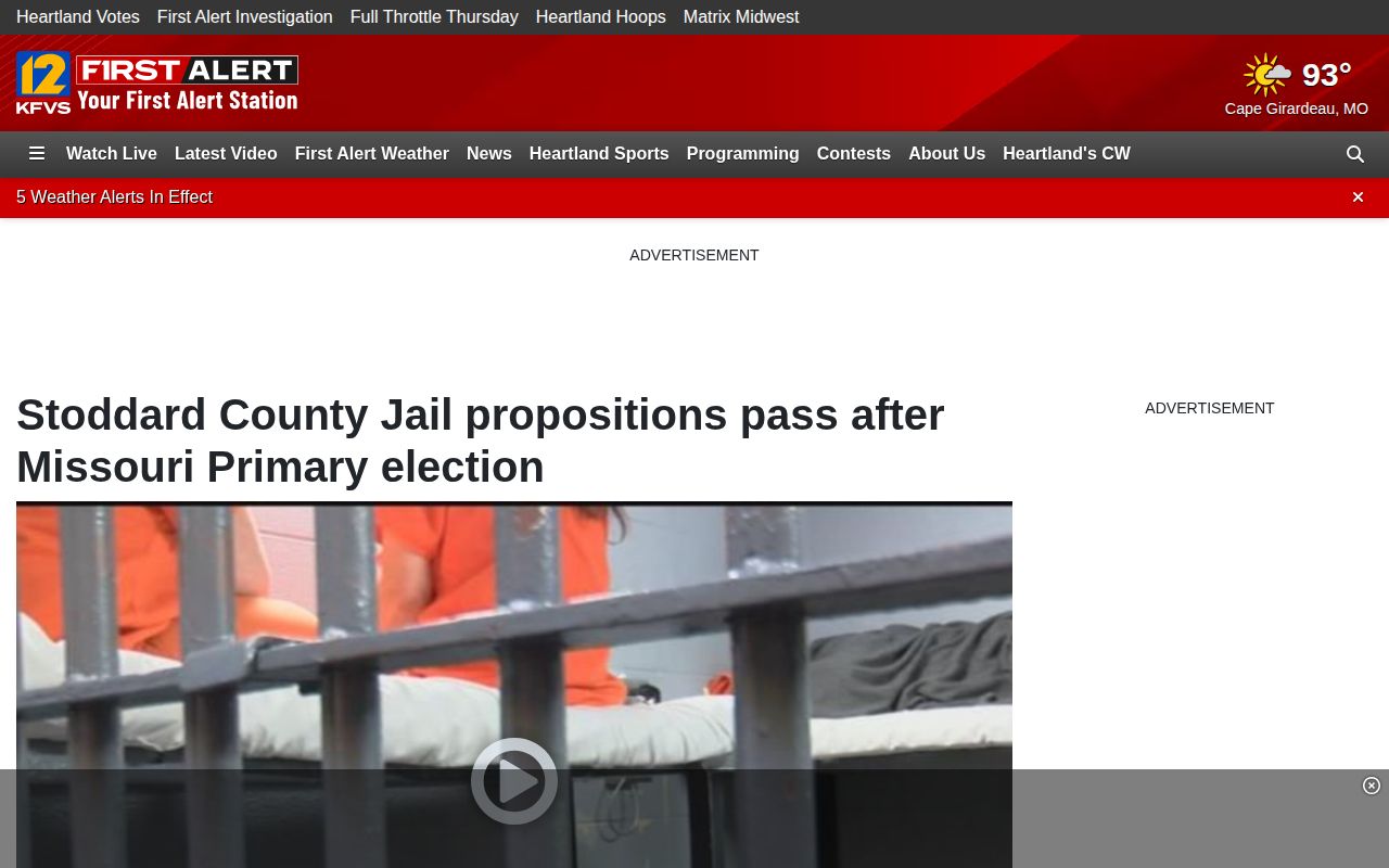 Stoddard County Jail historical operations report